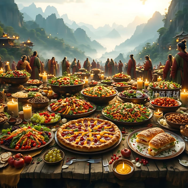 山间盛宴美食与美景共赏