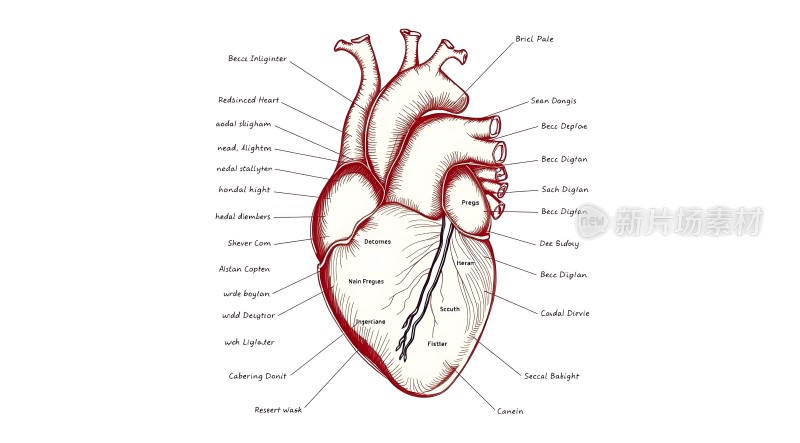 心脏解剖结构图