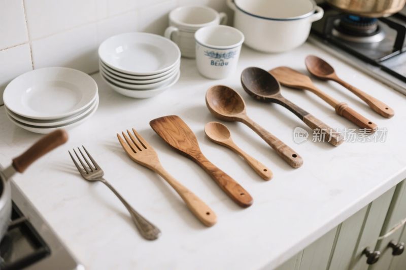 厨房餐具陈列图