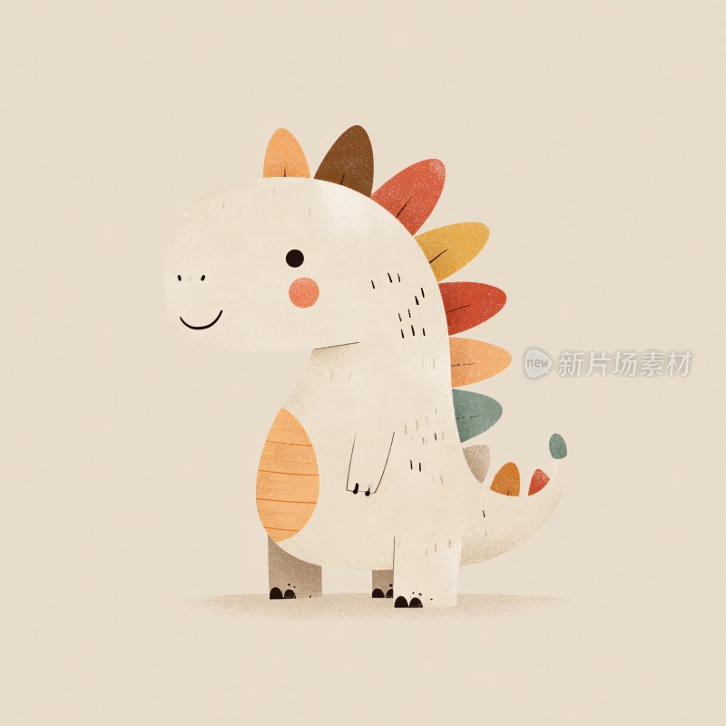 可爱卡通小恐龙插画