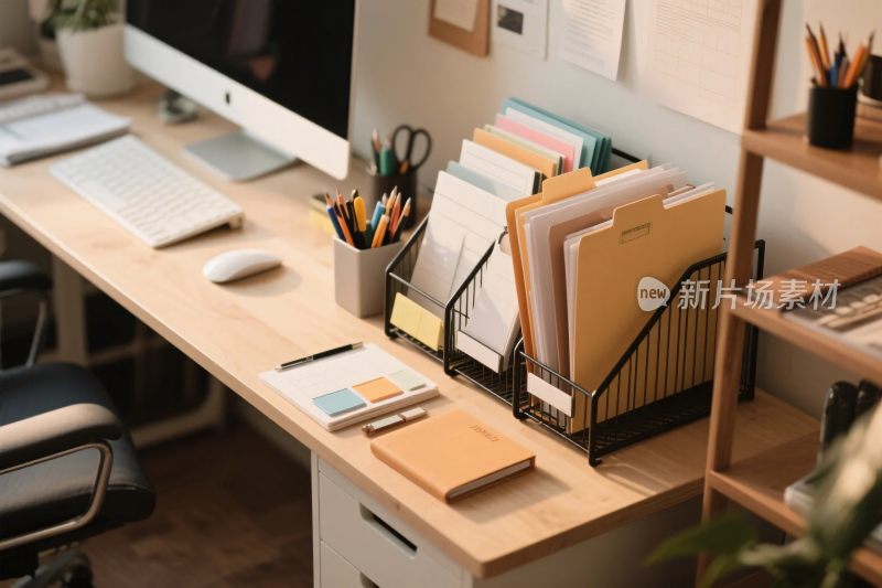 整洁办公桌面场景