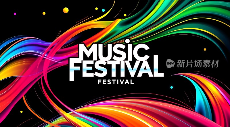 音乐节色彩斑斓的音乐盛宴