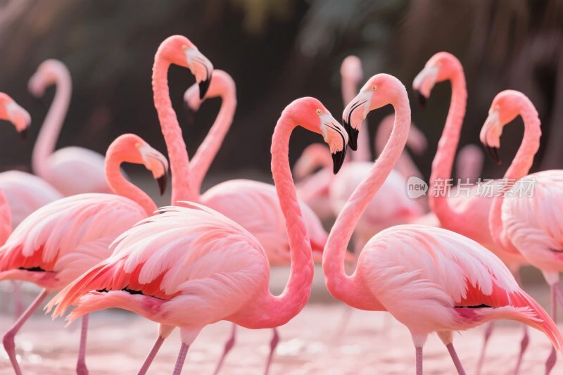 火烈鸟群体摄影