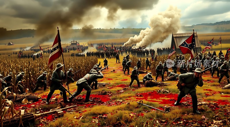 南北战争战场上的激烈战斗