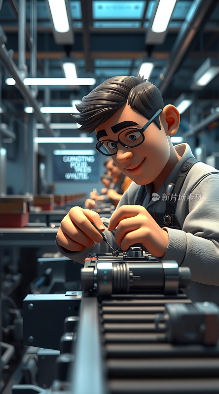 机械师专注检修设备