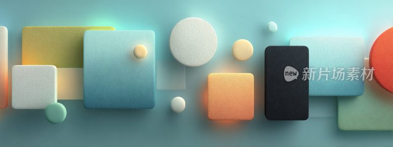 多彩几何形状背景画面