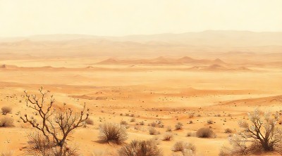 金色沙漠中的坚韧生命