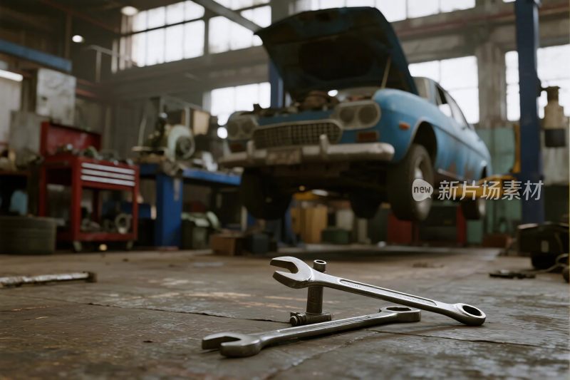 汽车维修车间场景