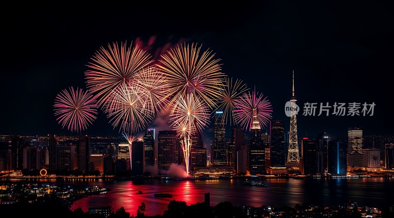 烟花璀璨夜上海