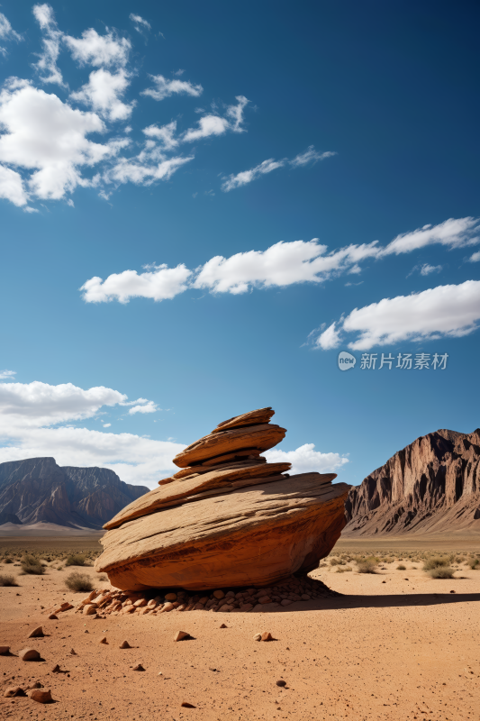 沙漠中部一大片岩层高清风景图片