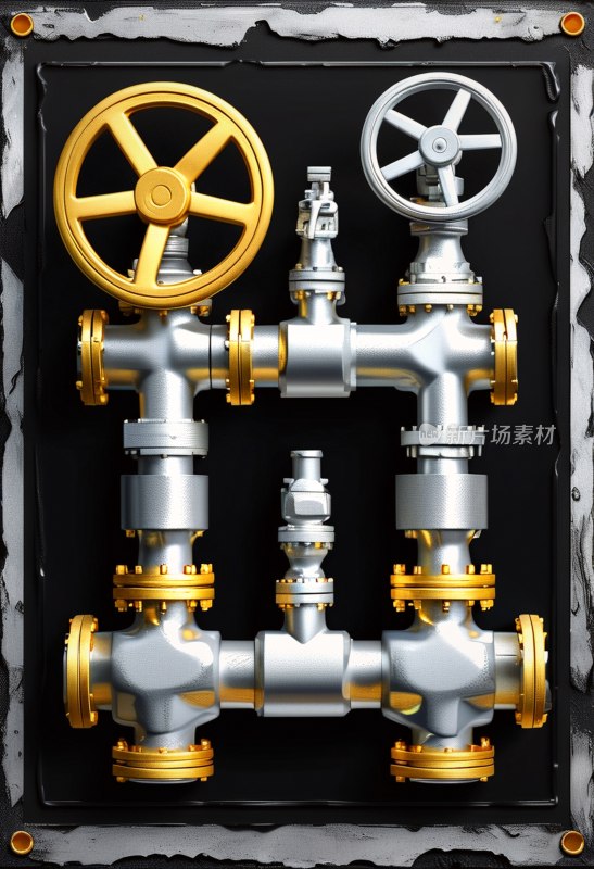 金属管道阀门图标