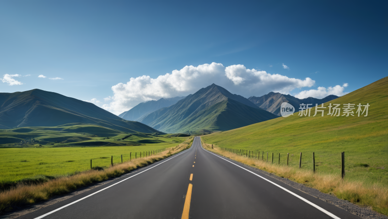 一条漫长的路高清风景图片