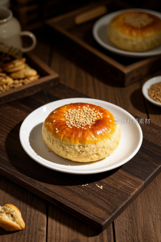 麻酱烧饼中国传统经典美食中式家常美味食物