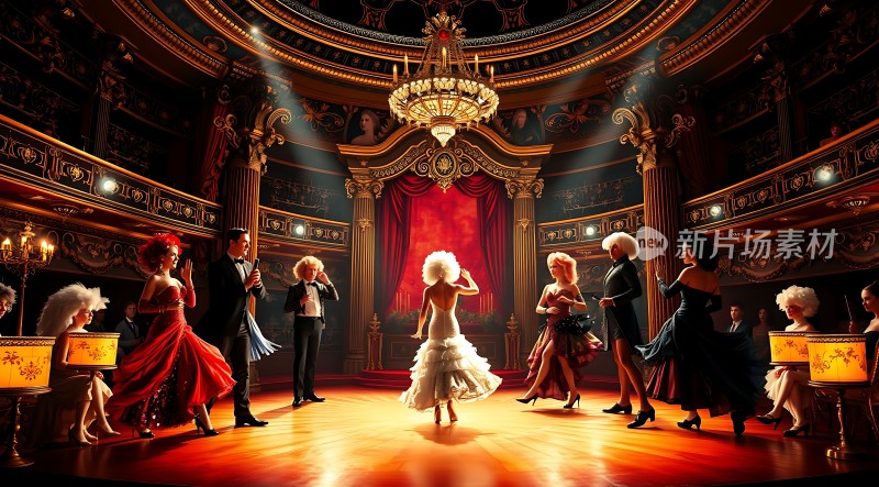 舞会盛宴华丽舞台上的璀璨瞬间