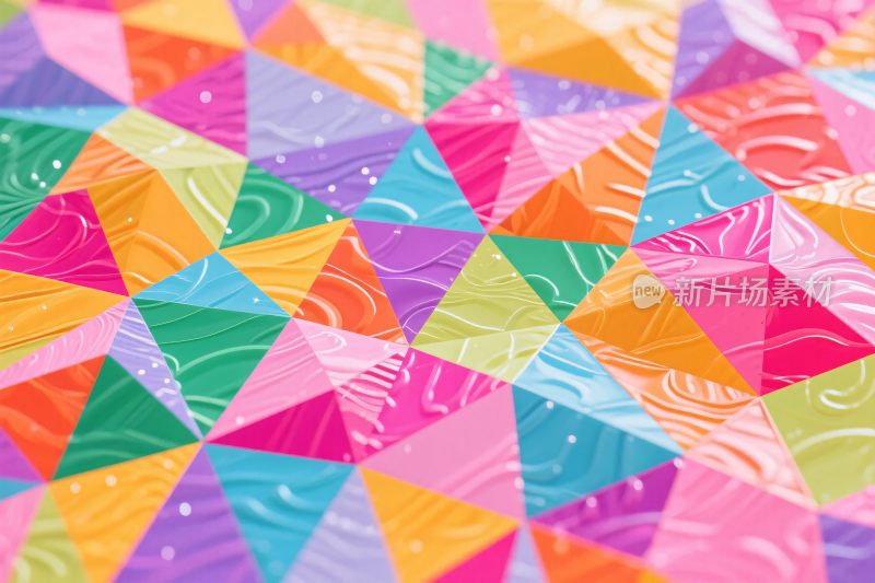 多彩几何拼贴图案