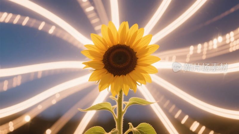 向日葵光影艺术画面