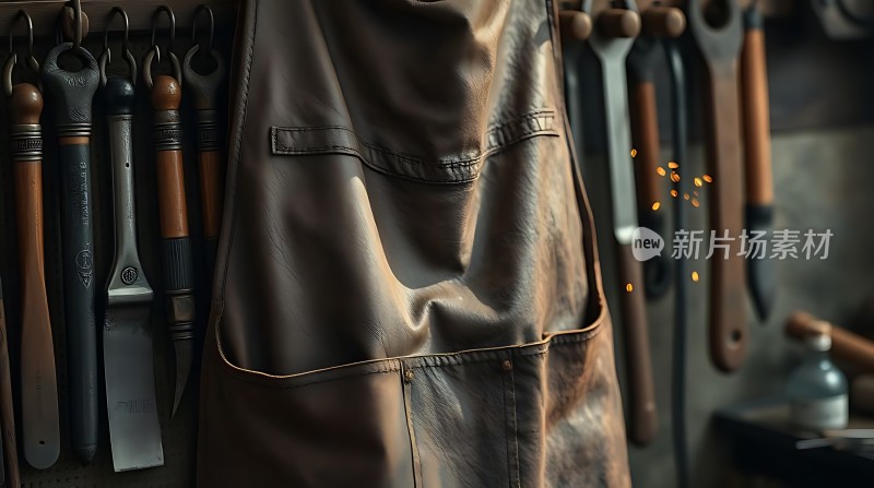 皮革围裙与工具