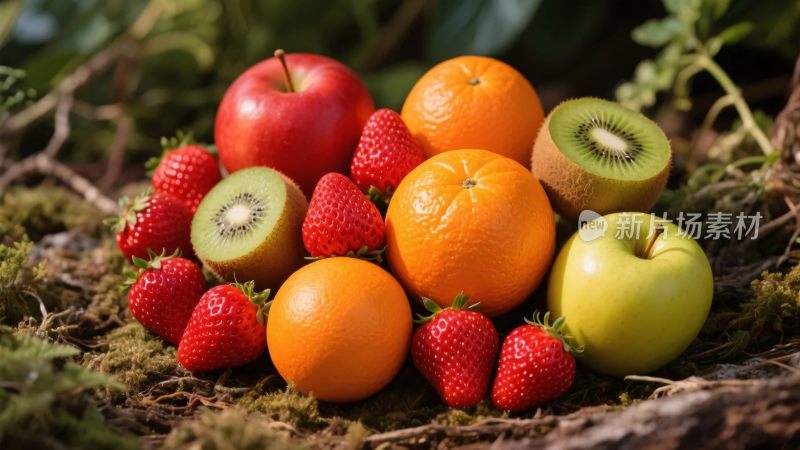 多彩水果静物图