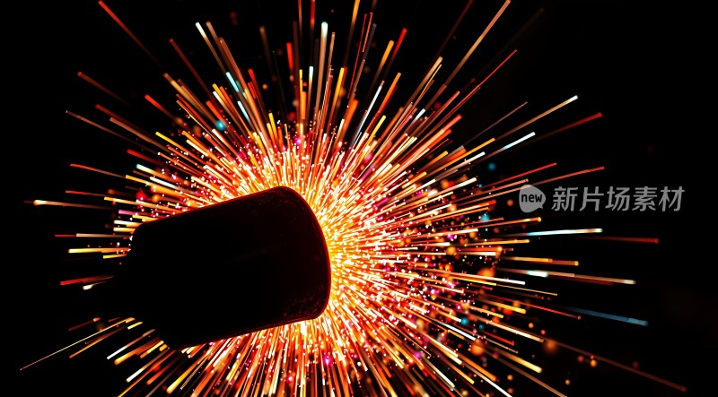 新片场素材光束爆炸