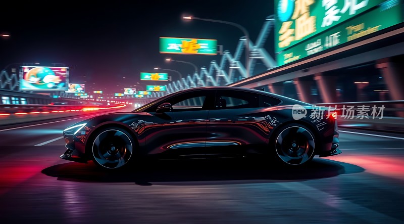 未来之城速度与激情的黑色座驾