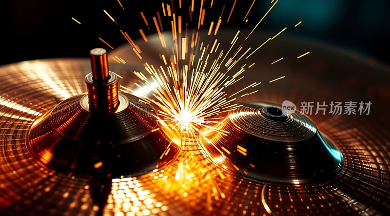 金属碰撞火花四溅