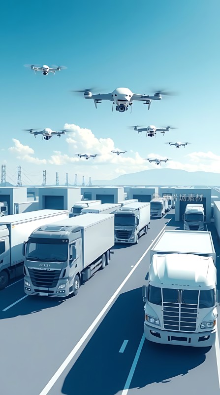 智慧物流无人机与卡车协同作业