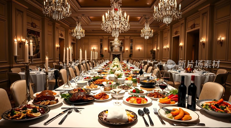 豪华宴会厅盛宴美食佳肴尽享