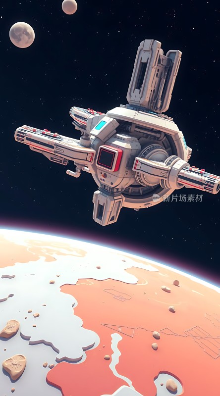 太空探索星际飞船与外星地貌