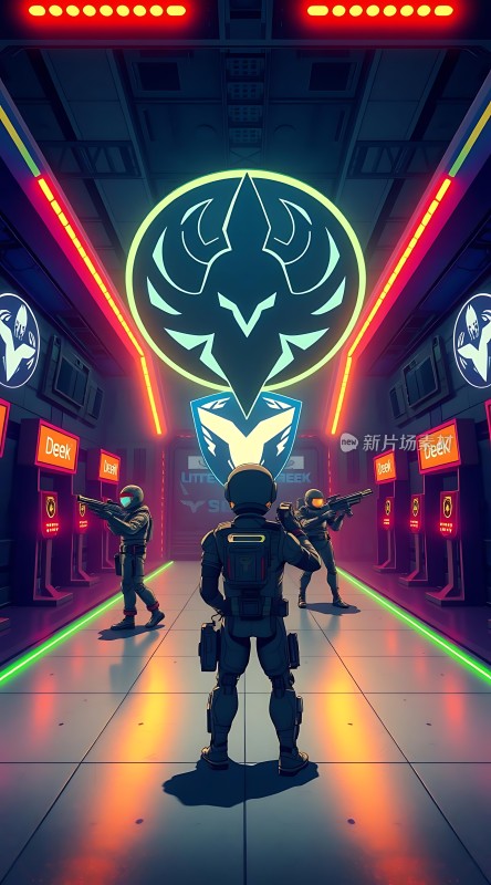 未来战士霓虹走廊科技感十足