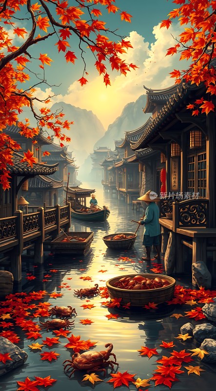 秋日古街水乡情