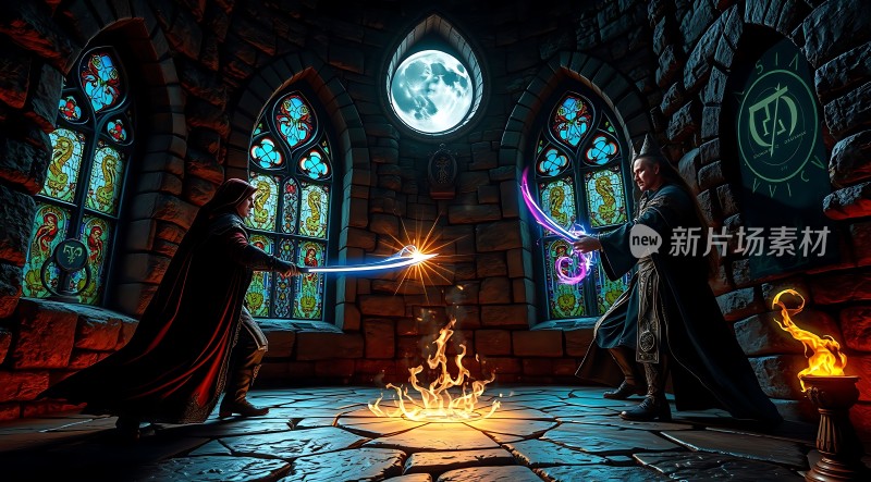 魔法对决剑与火焰的对决