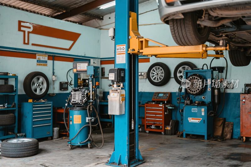 汽车维修车间场景