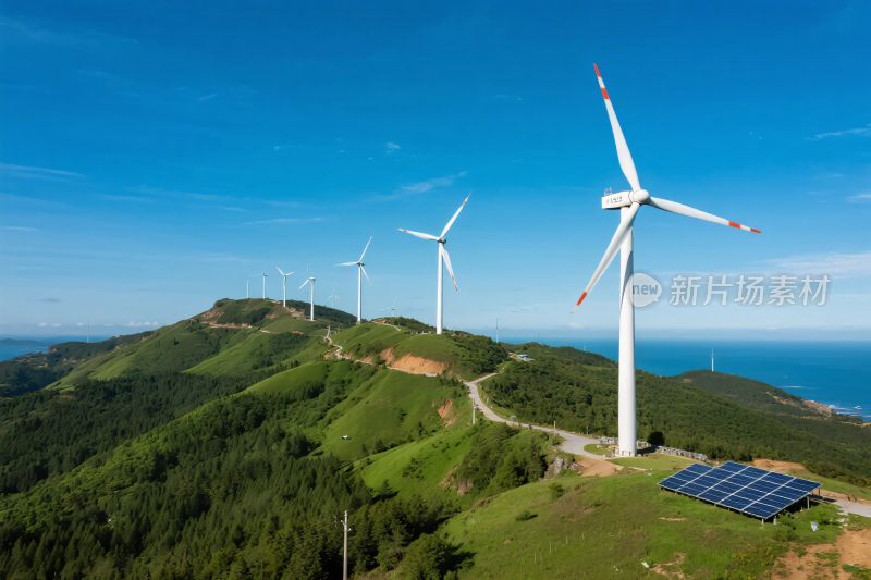 山地风电与太阳能景观
