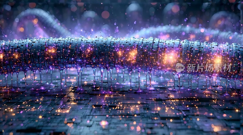 紫色科技感未来世界