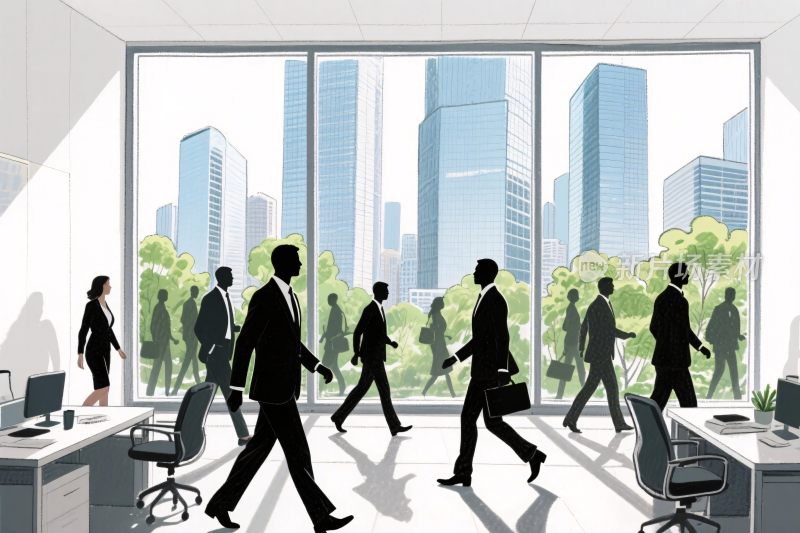 商务办公场景插画