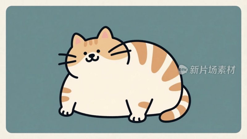可爱卡通胖猫