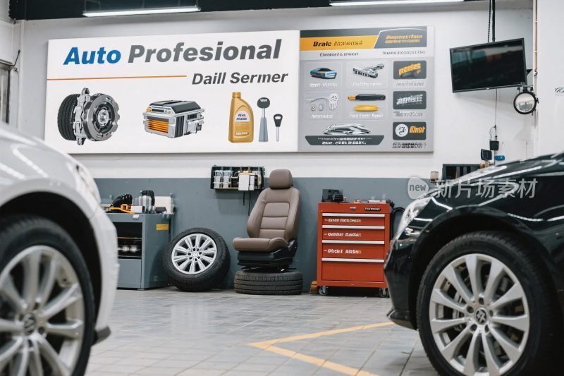 汽车维修车间场景