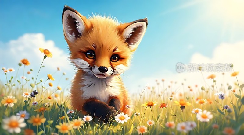 阳光下的萌狐小精灵