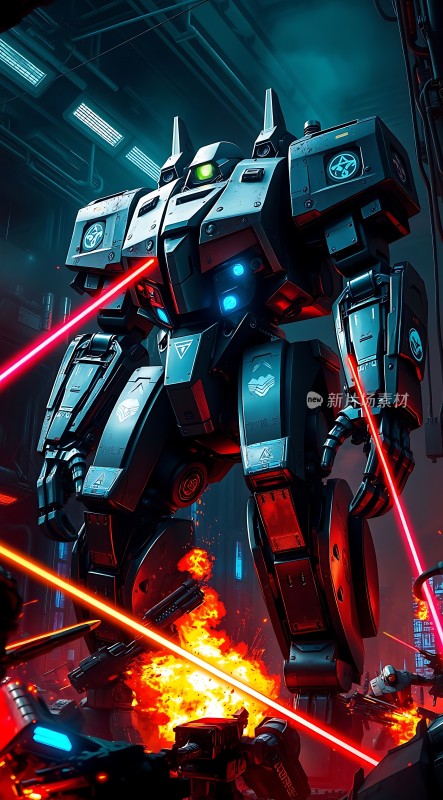 机械巨兽战火中屹立不倒