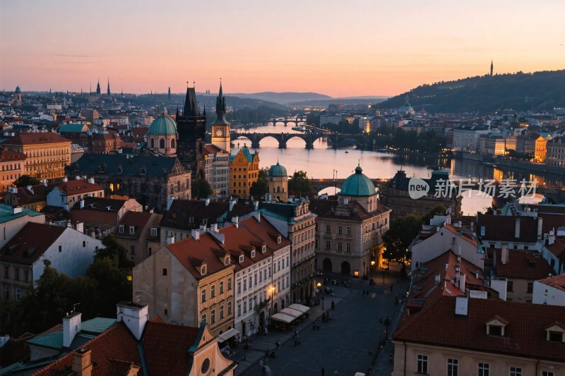 布拉格城市全景