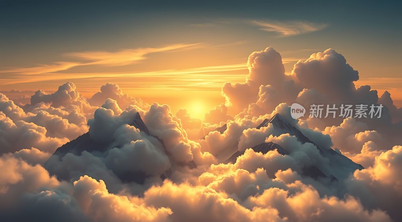 云海日出阳光洒满山峰