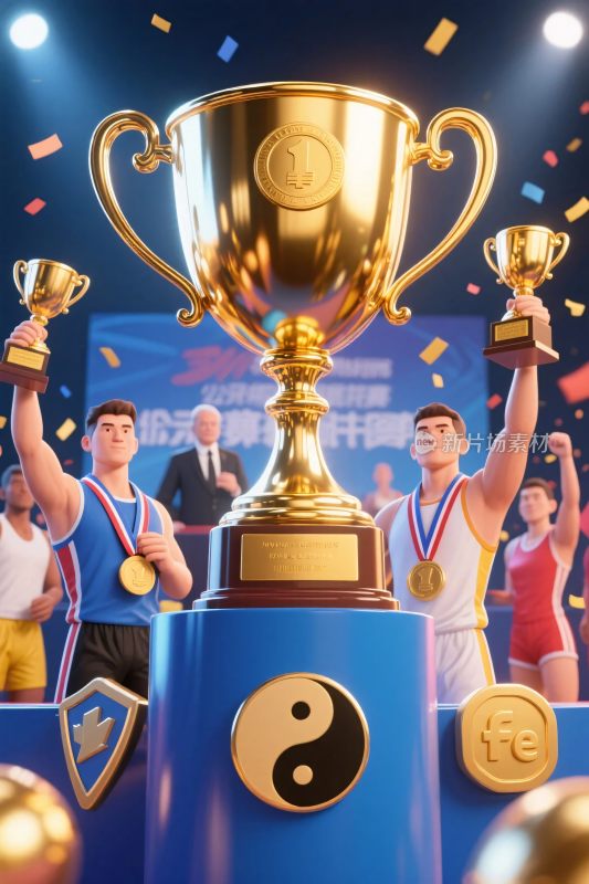 颁奖场景金字奖杯