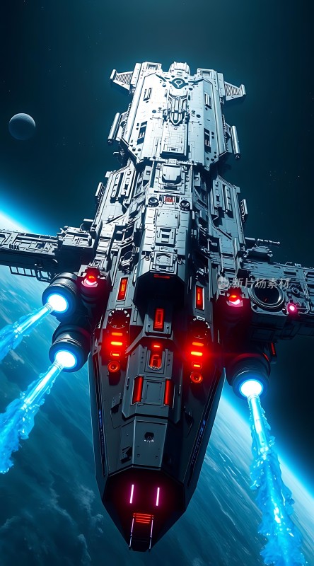 星际飞船启航探索未知宇宙
