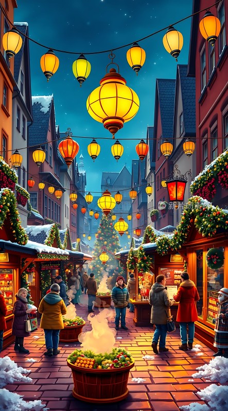 圣诞集市夜市