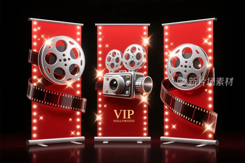 电影主题展架设计