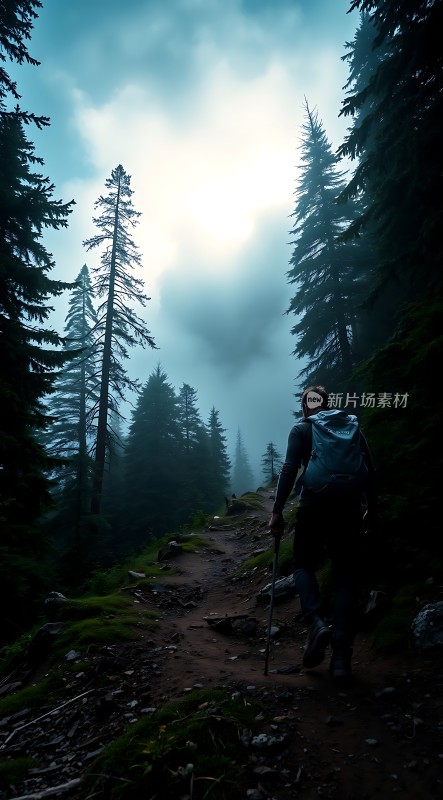 雾中独行者穿越迷雾森林的冒险之旅