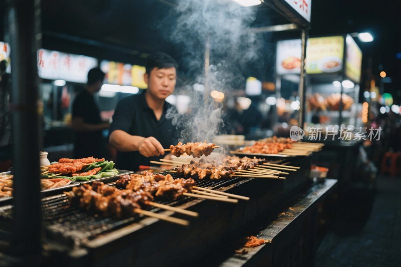 街头夜市烧烤摊