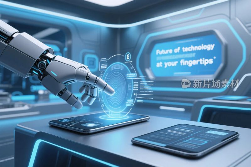 科技机器人交互场景