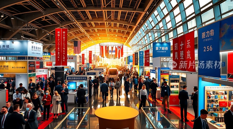 展会现场人潮涌动展位林立热闹非凡