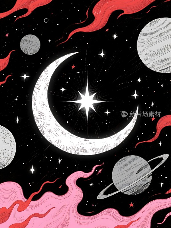 星河璀璨月影如钩